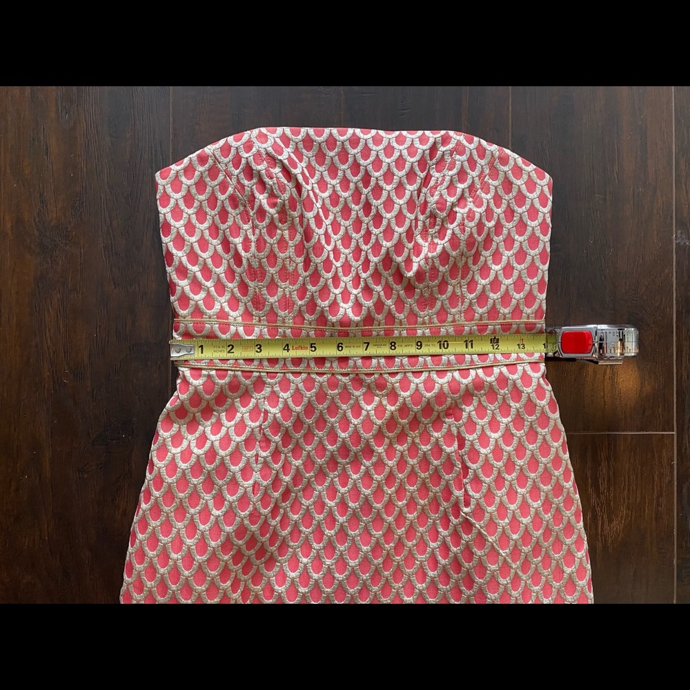 Lilly Pulitzer pink/gold strapless cocktail dress - Picture 4 of 7
